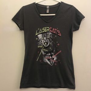 NEXT LEVEL APPAREL laser cats t-shirt